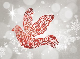 Carte de Noël corporative, 4150 Paix et Amour